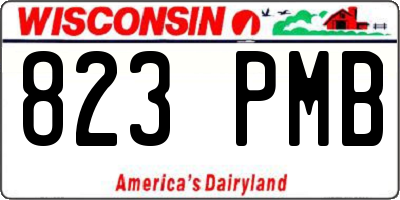 WI license plate 823PMB
