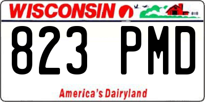 WI license plate 823PMD