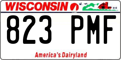 WI license plate 823PMF