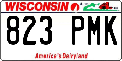 WI license plate 823PMK