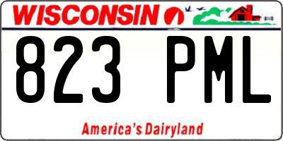 WI license plate 823PML