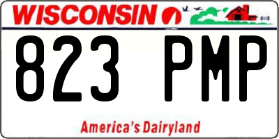 WI license plate 823PMP