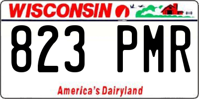 WI license plate 823PMR