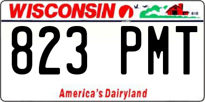 WI license plate 823PMT