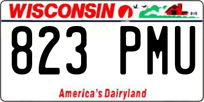 WI license plate 823PMU