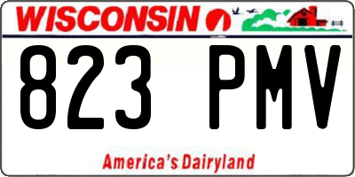 WI license plate 823PMV