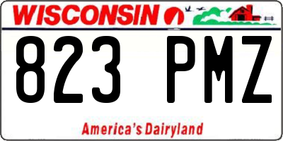 WI license plate 823PMZ