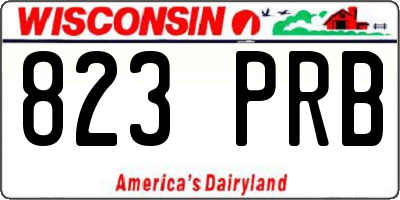 WI license plate 823PRB