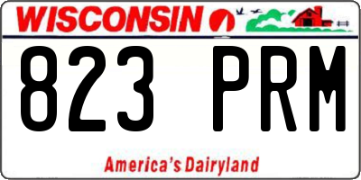 WI license plate 823PRM