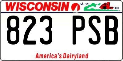 WI license plate 823PSB