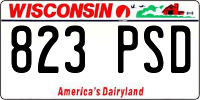 WI license plate 823PSD