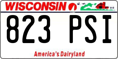 WI license plate 823PSI