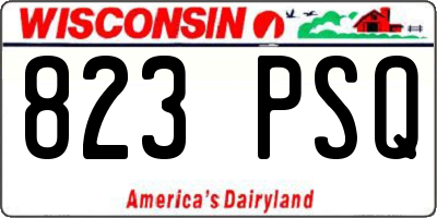 WI license plate 823PSQ