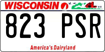 WI license plate 823PSR