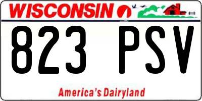 WI license plate 823PSV