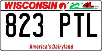 WI license plate 823PTL