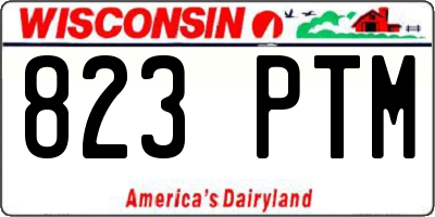 WI license plate 823PTM