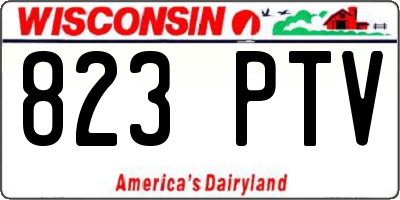 WI license plate 823PTV