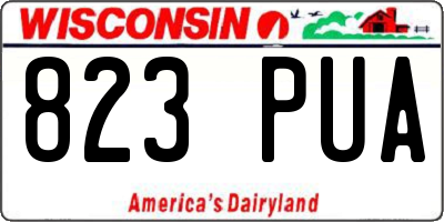 WI license plate 823PUA