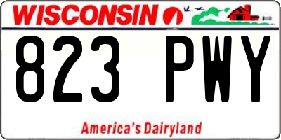 WI license plate 823PWY