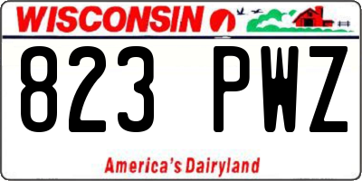 WI license plate 823PWZ