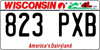 WI license plate 823PXB