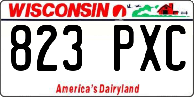 WI license plate 823PXC