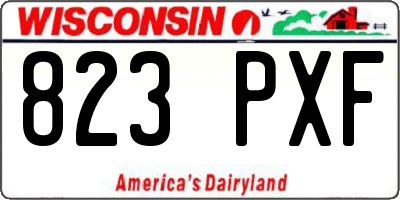 WI license plate 823PXF