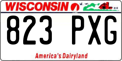 WI license plate 823PXG