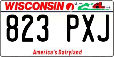 WI license plate 823PXJ