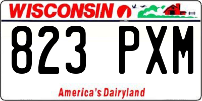 WI license plate 823PXM