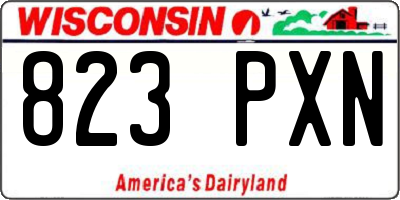 WI license plate 823PXN