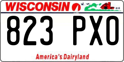 WI license plate 823PXO