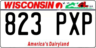 WI license plate 823PXP