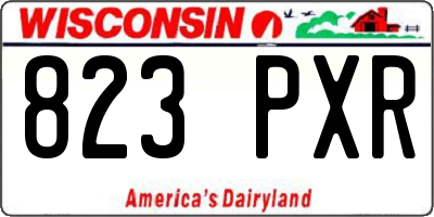WI license plate 823PXR
