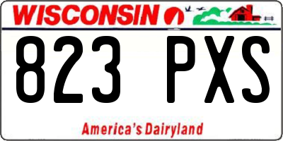 WI license plate 823PXS