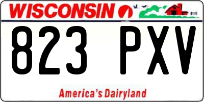 WI license plate 823PXV