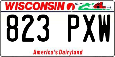 WI license plate 823PXW