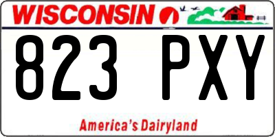 WI license plate 823PXY