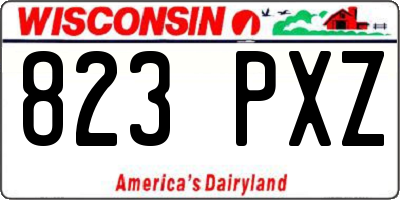 WI license plate 823PXZ