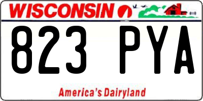 WI license plate 823PYA