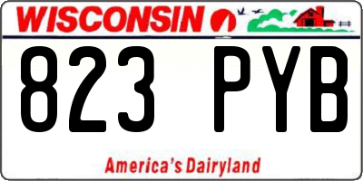 WI license plate 823PYB