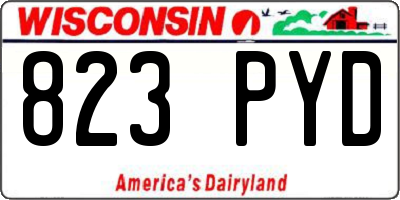 WI license plate 823PYD
