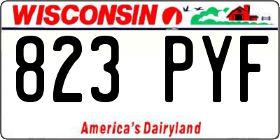 WI license plate 823PYF