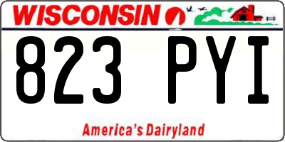 WI license plate 823PYI