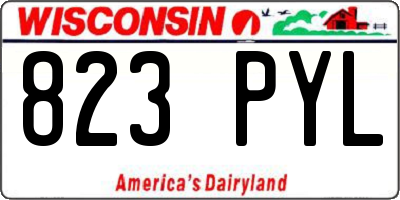 WI license plate 823PYL