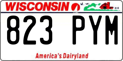 WI license plate 823PYM