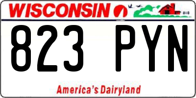 WI license plate 823PYN