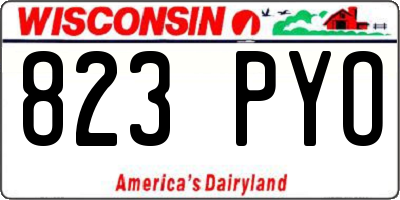 WI license plate 823PYO