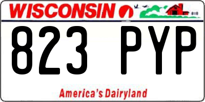 WI license plate 823PYP